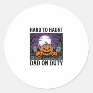 Halloween-Vater-Shirt Schwer Zu Heimsuchen Lustige Runder Aufkleber