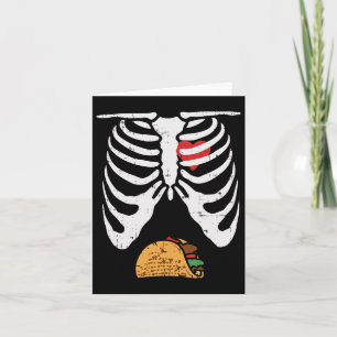 Halloween Vater Skeleton Taco Belly Funny Pregnanc Karte