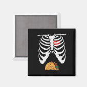 Halloween Vater Skeleton Taco Belly Funny Pregnanc Magnet (Vorderseite/Rückseite)