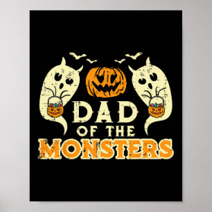 Halloween-Vater von Monstern Funny-Familienkostüm Poster