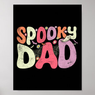Halloween Vaterfamilie Matching Spooky Vater Hallo Poster
