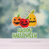 Halloween Vegan Happy Halloween Pumpkin Vegetarian Acrylschild (Neutral)