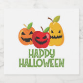 Halloween Vegan Happy Halloween Pumpkin Vegetarian Schaumweinetikett (Einzelnes Label)