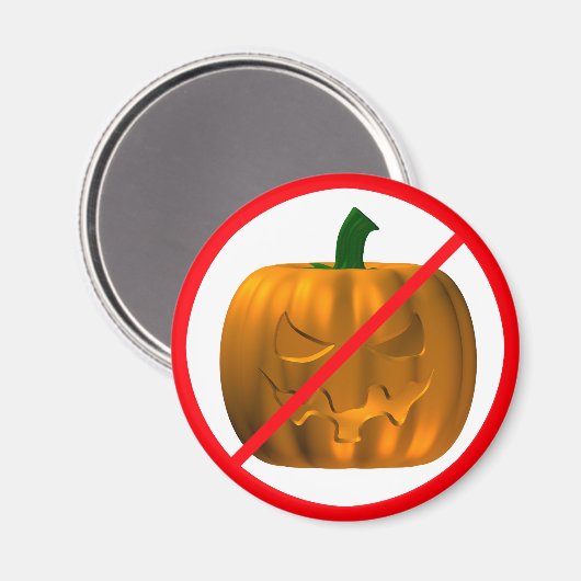 Halloween Verboten! Magnet (Vorderseite/Rückseite)