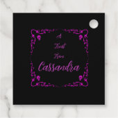 Halloween vergiftet lila magische Grenze mit Schäd Geschenkanhänger (Rückseite)