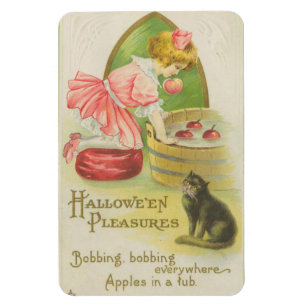 Hallowe'en Vergnügen Apfel-Bobbing Vintage Magnet