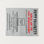 Halloween-Verkauf auf grauem Band Wandteppich (Vorderseite (Horizontal))