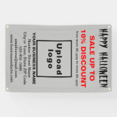 Halloween-Verkauf auf grauem Banner (Horizontal)