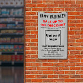 Halloween-Verkauf auf grauem Banner
