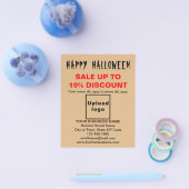 Halloween-Verkauf auf hellbraunem Flyer (Einzeln)
