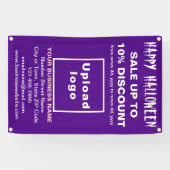 Halloween-Verkauf auf Lila Banner (Horizontal)