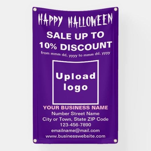 Halloween-Verkauf auf Lila Banner (Vertikal)