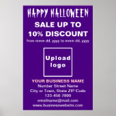 Halloween-Verkauf auf Lila Poster (Vorne)
