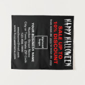 Halloween-Verkauf auf schwarzem Band Wandteppich (Vorderseite (Horizontal))