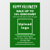 Halloween-Verkauf im Grünen Fenster Fensteraufkleber (Blatt)