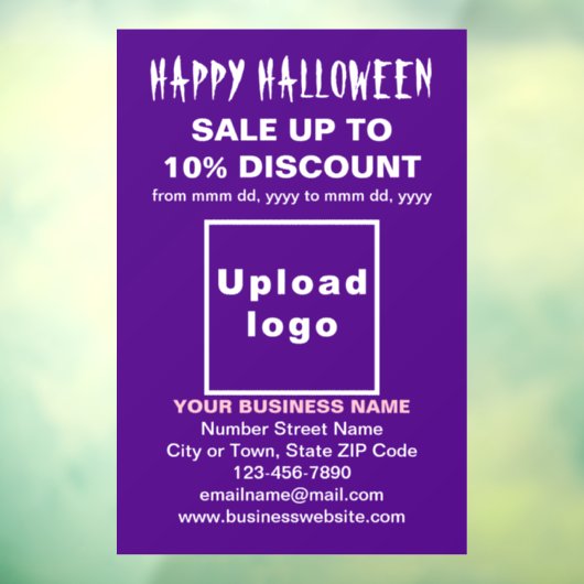 Halloween-Verkauf im Lila Fensterheber Fensteraufkleber (Blatt 3)