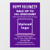 Halloween-Verkauf im Lila Fensterheber Fensteraufkleber (Blatt)