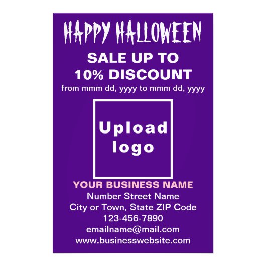 Halloween-Verkauf im Lila Foto (Vorne)