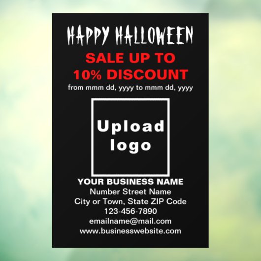 Halloween-Verkauf im Schwarzen Fenster Fensteraufkleber (Blatt 3)