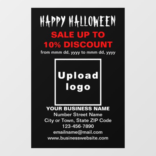 Halloween-Verkauf im Schwarzen Fenster Fensteraufkleber (Blatt)