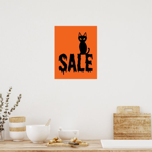 Halloween-Verkaufszeichen, Boutique-Verkaufsschild Poster (Küche)