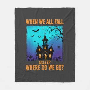 Halloween Verlassene Kirche Wohin Gehen Wir Fleecedecke