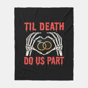 Halloween Verlobung Til Death Do us Part Fleecedecke