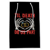 Halloween Verlobung Til Death Do us Part Mittlere Geschenktüte (Vorderseite)