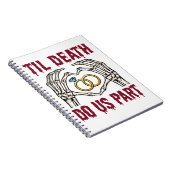 Halloween Verlobung Til Death Do us Part Notizblock (Rechte Seite)