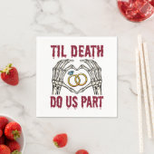 Halloween Verlobung Til Death Do us Part Serviette (Beispiel)