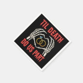Halloween Verlobung Til Death Do us Part Serviette (Ecke)