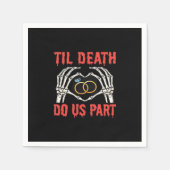 Halloween Verlobung Til Death Do us Part Serviette (Vorderseite)