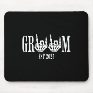 Halloween Verlobung Wedding Bride Groom Skeleton Mousepad