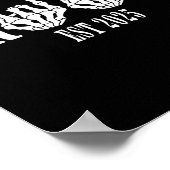 Halloween Verlobung Wedding Bride Groom Skeleton Poster (Ecke)