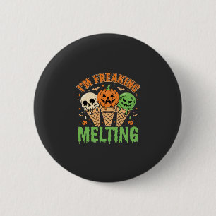 Halloween verrückt schmelzendes Eis Button
