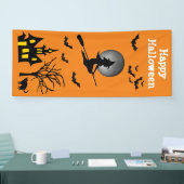 Halloween Vertikal Spooky Hexenmeister Spuk Hausmä Banner (Messe)