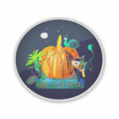  Halloween Vibe — Pumpkin Whispers & Animals Aufkleber (Vorderseite)