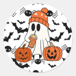Halloween Vibe Sticker - Geist, Kürbis, Spinne