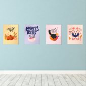 Halloween Vibes Bilderwand Sets (Holzboden)