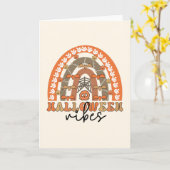 Halloween Vibes Boho Rainbow Fall Halloween Karte (Gelbe Blume)
