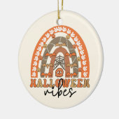 Halloween Vibes Boho Rainbow Fall Halloween Keramik Ornament (Links)