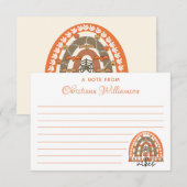 Halloween Vibes Boho Rainbow Fall Halloween Mitteilungskarte (Vorne/Hinten)