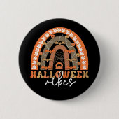 Halloween Vibes Boho Regenbogen Fall Spooky Button (Vorderseite)