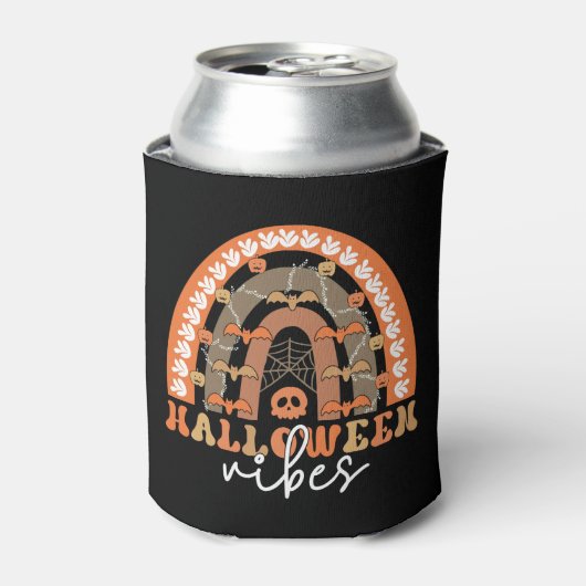 Halloween Vibes Boho Regenbogen Fall Spooky Dosenkühler (Kanne Vorderseite)
