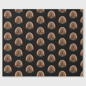 Halloween Vibes Boho Regenbogen Fall Spooky Geschenkpapier (Flach)