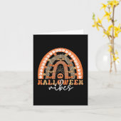 Halloween Vibes Boho Regenbogen Fall Spooky Karte (Gelbe Blume)