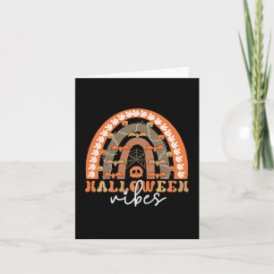 Halloween Vibes Boho Regenbogen Fall Spooky Karte