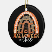Halloween Vibes Boho Regenbogen Fall Spooky Keramik Ornament (Links)