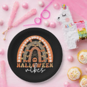 Halloween Vibes Boho Regenbogen Fall Spooky Pappteller (Party)
