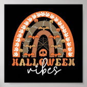 Halloween Vibes Boho Regenbogen Fall Spooky Poster (Vorne)